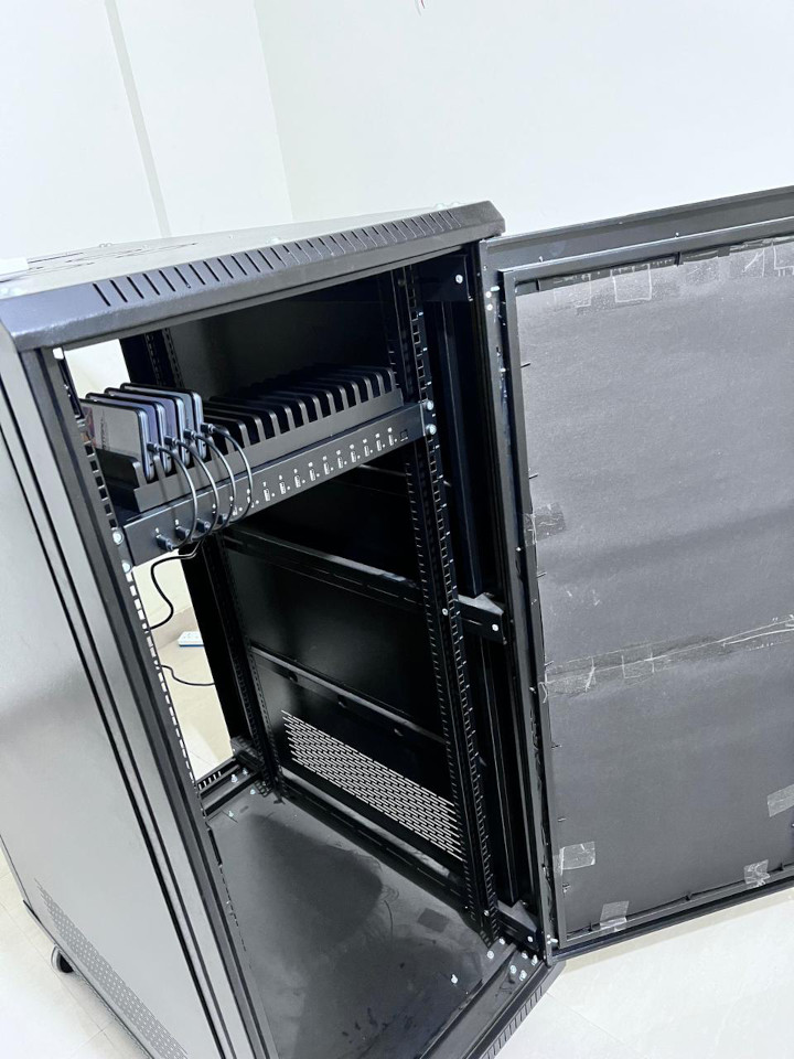 Rack setup in process